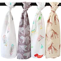 Los mejores  - LifeTree Paños Muselina Bebe- Muselina Manta Bebé Suaves para bebé- ideal como Pañales de Tela- Toallas para Leche…